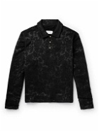 4SDesigns - Jacquard Polo Shirt - Black