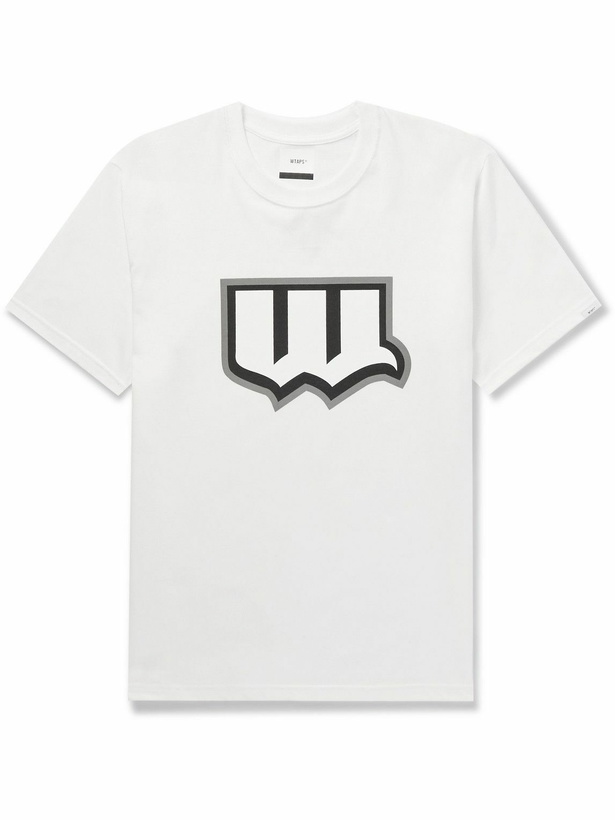 Photo: WTAPS - Logo-Print Cotton-Jersey T-Shirt - White