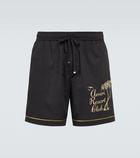 Amiri Resort Club embroidered cotton shorts