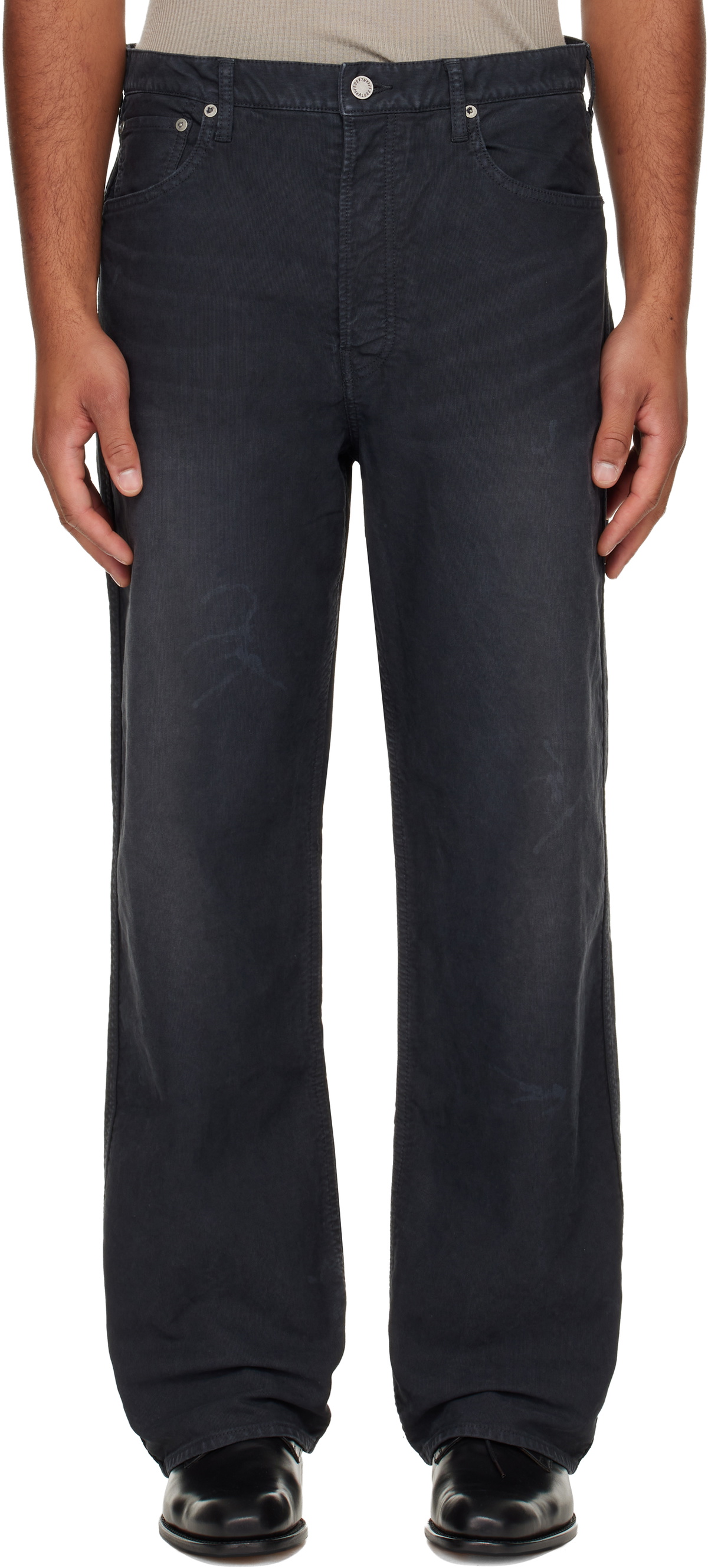 Visvim Men's Field Chino Pants in Black Visvim