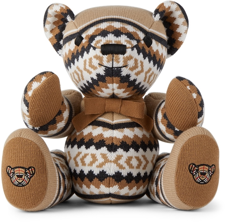 Photo: Burberry Baby Beige Fair Isle Wool Thomas Teddy Bear