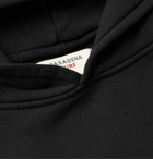 Pasadena Leisure Club - Country Club Enzyme-Washed Printed Fleece-Back Cotton-Jersey Hoodie - Black