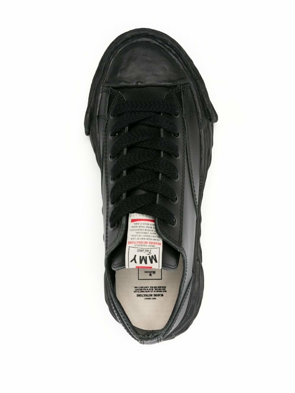 Maison MIHARA YASUHIRO Black Peterson 23 Original Sole Leather Sneakers