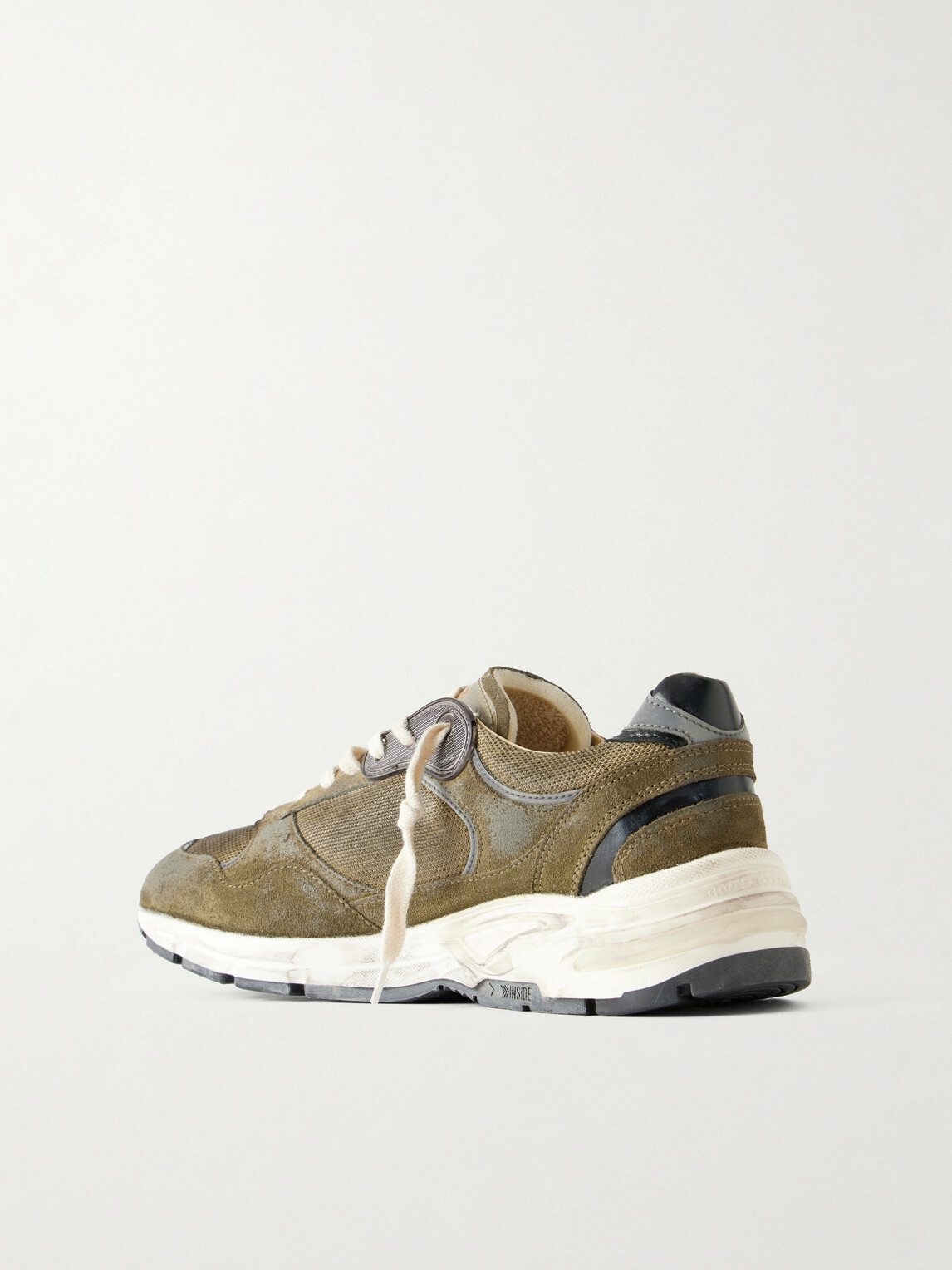 Golden Goose - Running Dad Suede-Trimmed Mesh Sneakers - Green