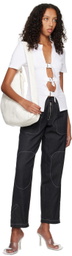Vejas Maksimas Black Contrast Stitching Jeans
