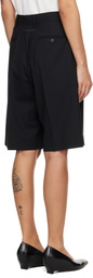 MM6 Maison Margiela Black Wool-Blend Tailored Shorts
