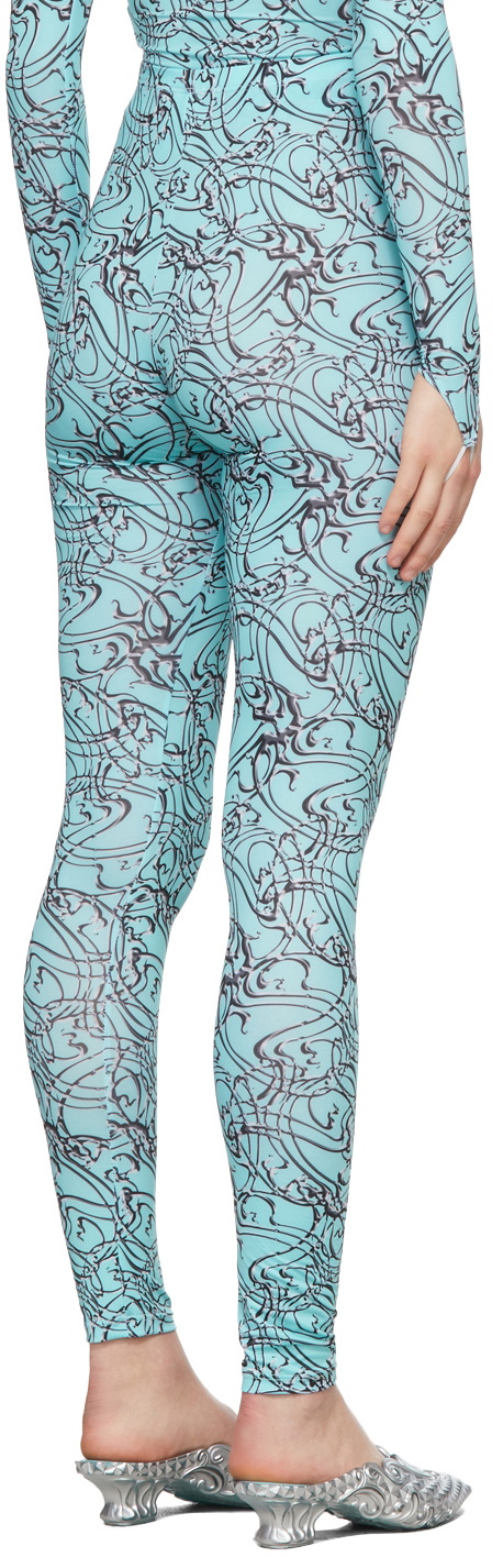 Maisie Wilen SSENSE Exclusive Blue Body Shop Leggings