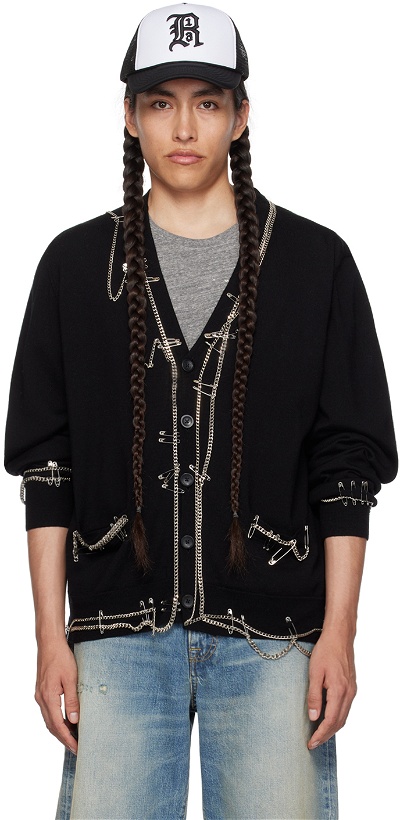 Photo: R13 Black Chain Embellished Cardigan