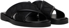 Valentino Garavani Black Toile Iconographe Sandals