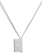 Courrèges Silver Envelope Necklace