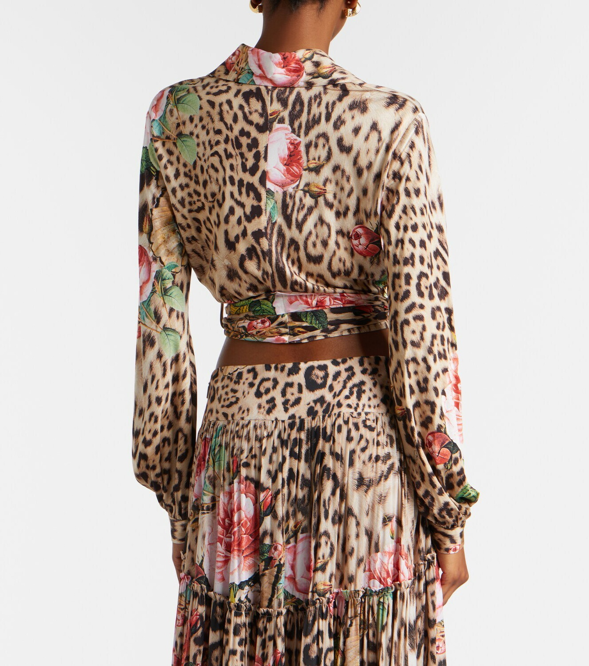 Roberto Cavalli Printed cropped shirt