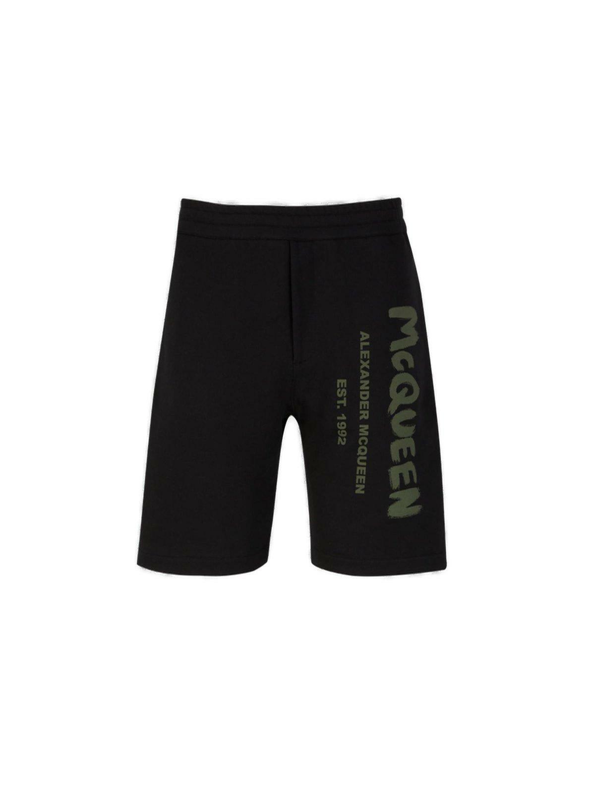 Alexander McQueen Black Cotton Bermuda Shorts