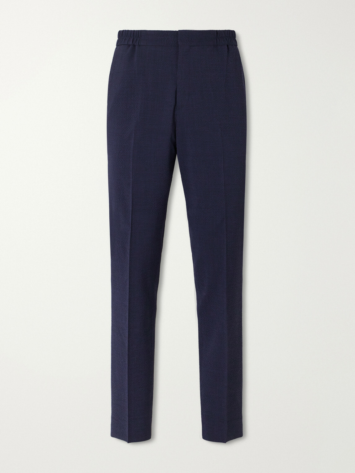Paul Smith - Straight-Leg Wool-Blend Seersucker Suit Trousers - Blue