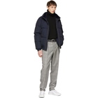 AMI Alexandre Mattiussi Navy Down Matelasse Jacket