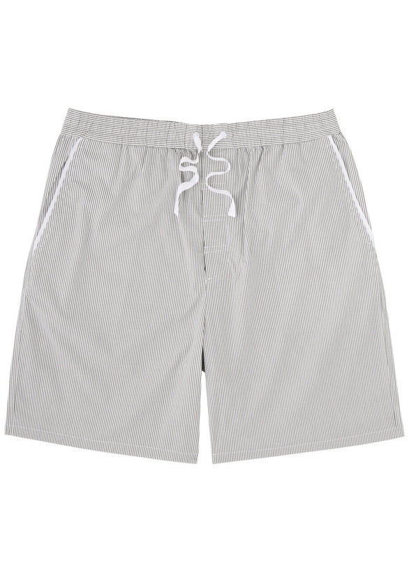 Photo: Rag & Bone Irving Striped Stretch-cotton Shorts Grey