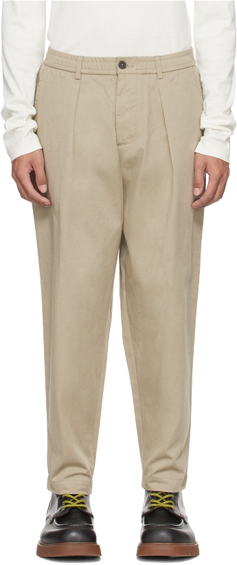 Photo: Universal Works Beige Pleated Trousers
