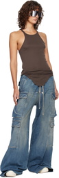 Rick Owens DRKSHDW Gray Temple Racer Back Tank Top