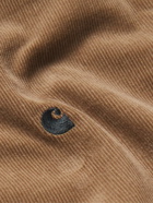 Carhartt WIP - Madison Button-Down Collar Logo-Embroidered Cotton-Corduroy Shirt - Brown