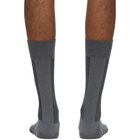 Issey Miyake Men Grey Border Socks