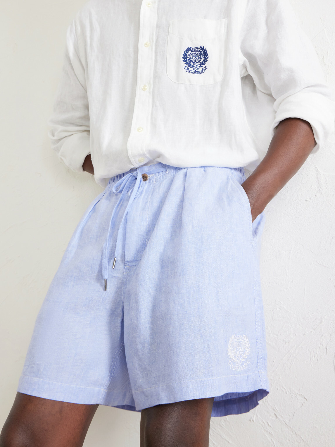 Polo Ralph Lauren - Wimbledon Straight-Leg Linen-Woven Shorts - Blue