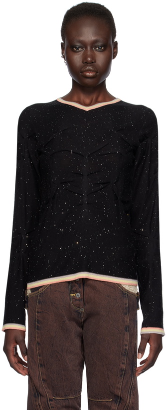 Photo: Kiko Kostadinov Black Zabriskie Long Sleeve Sweater