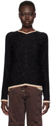 Kiko Kostadinov Black Zabriskie Long Sleeve Sweater