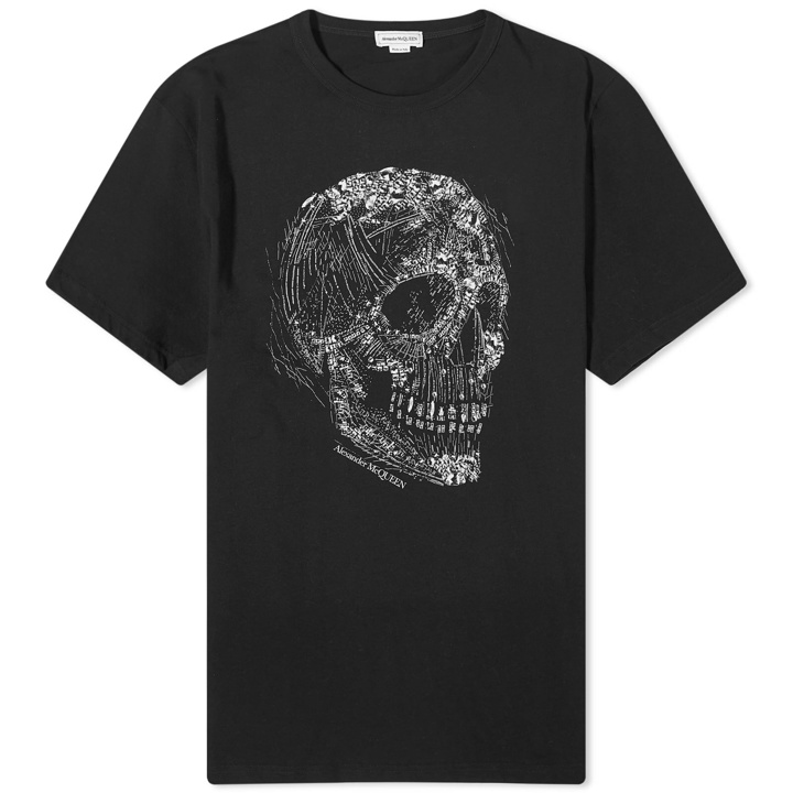 Photo: Alexander McQueen Men's Crystal Skull Print T-Shirt in Black/White