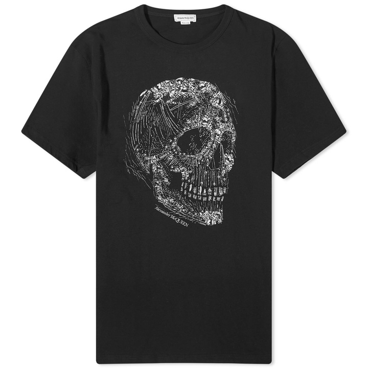 Photo: Alexander McQueen Men's Crystal Skull Print T-Shirt in Black/White