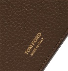 TOM FORD - Full-Grain Leather Billfold Wallet - Men - Dark brown