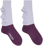 HOMME PLISSÉ ISSEY MIYAKE Purple Flower Socks