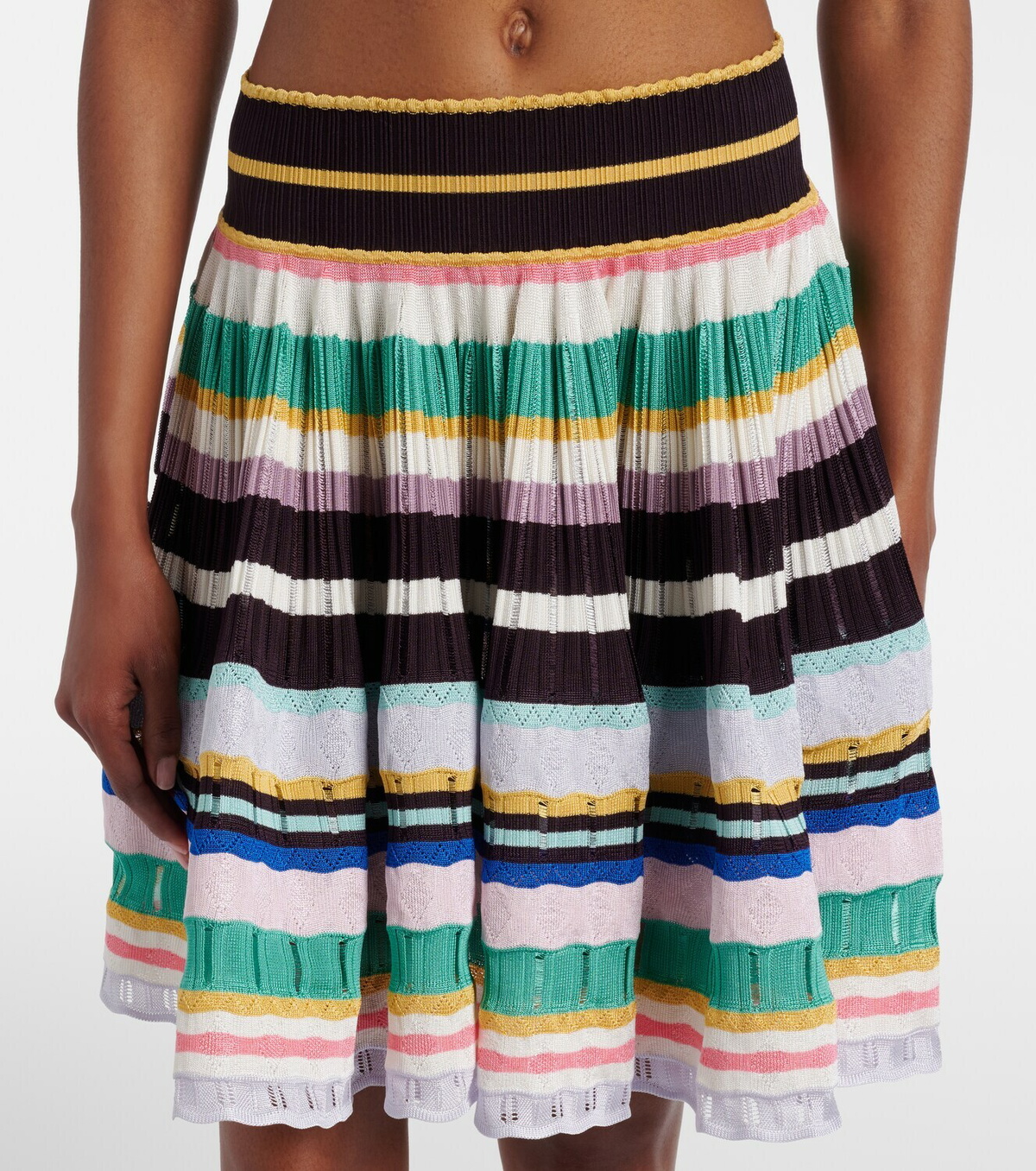 Alaïa Crinoline striped miniskirt