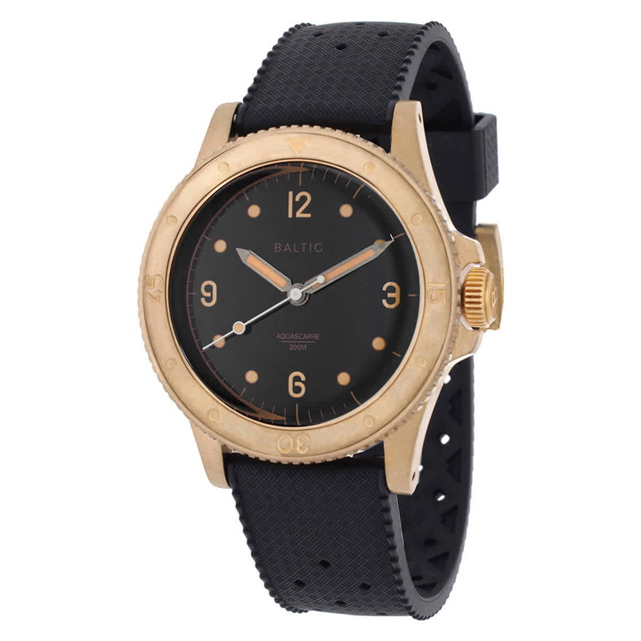 Photo: Baltic Aquascaphe Automatic Black Dial Mens Watch AQUABRONZEBLACK