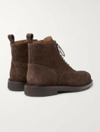 Mr P. - Jacques Shearling-Lined Suede Boots - Brown