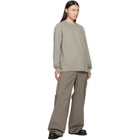 Rick Owens Gray Tower Short Crewneck LS T-shirt