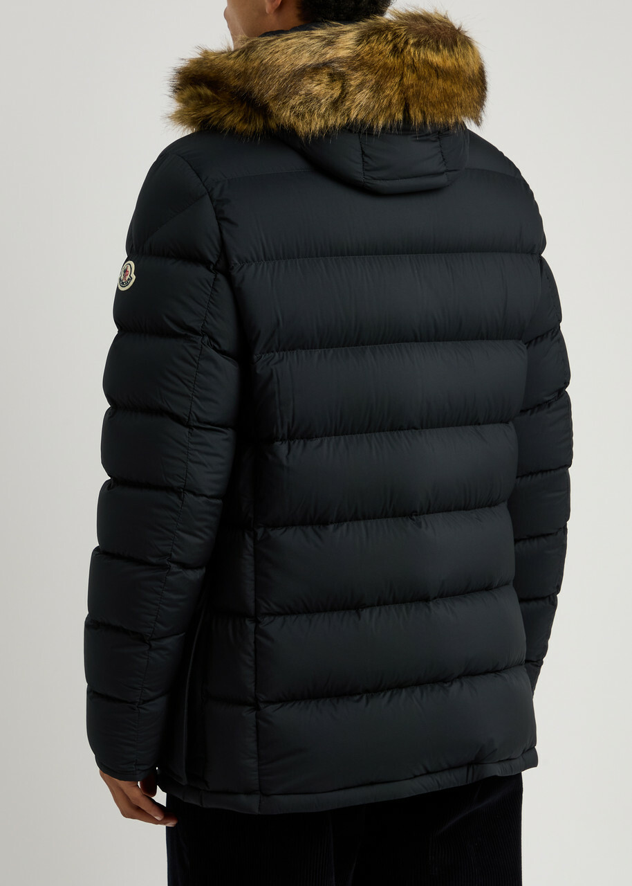 Moncler Clunye Hooded Quilted Nylon Parka Navy