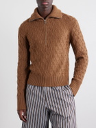 Wales Bonner - Wool Half-Zip Sweater - Brown