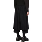 Yohji Yamamoto Black Embroidered Wrap Trousers