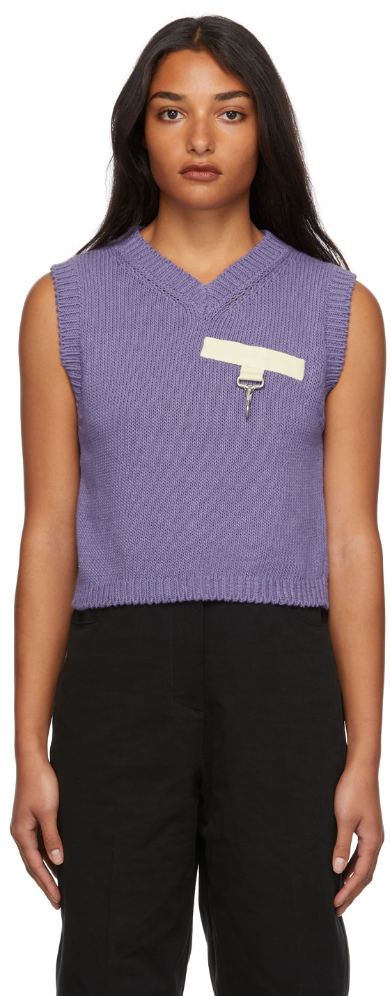 Reese Cooper SSENSE Exclusive Purple Knit Vest