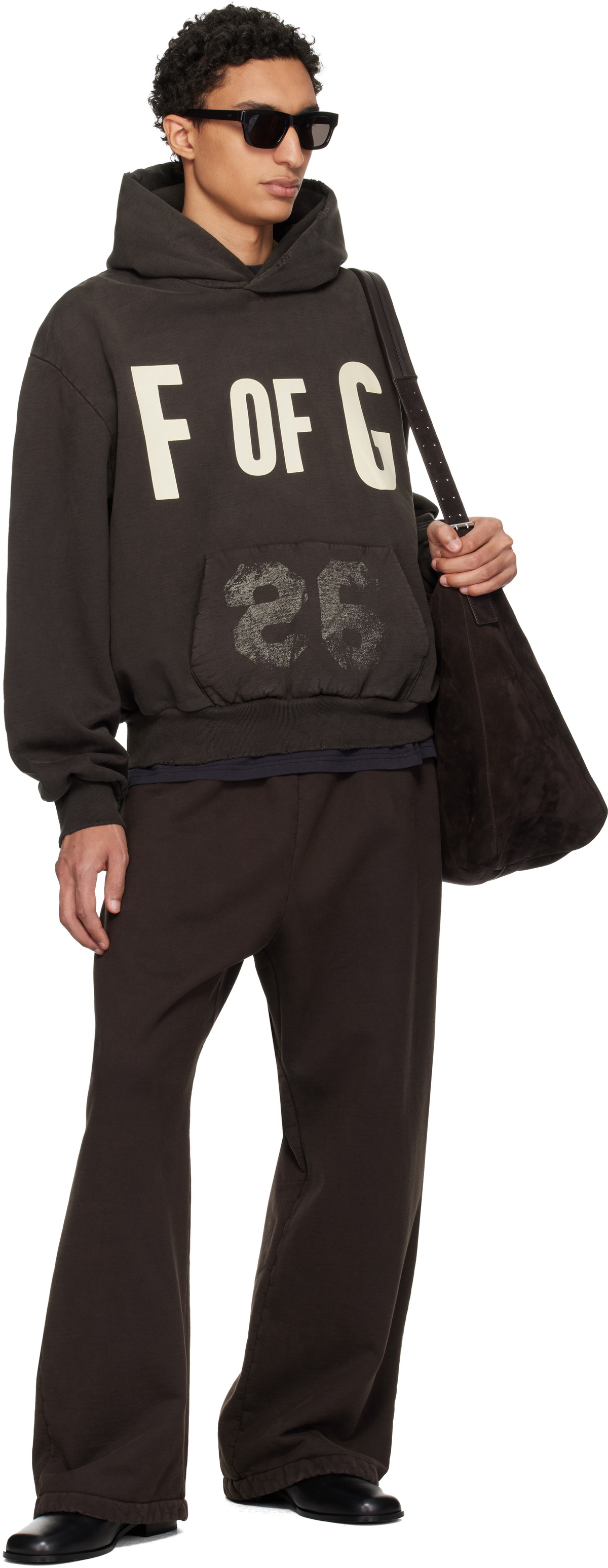 Fear of God Brown 'F Of G' Classic Half Raglan Hoodie