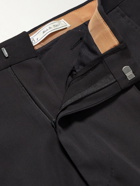 UMIT BENAN B - Straight-Leg Pleated Wool-Twill Trousers - Black