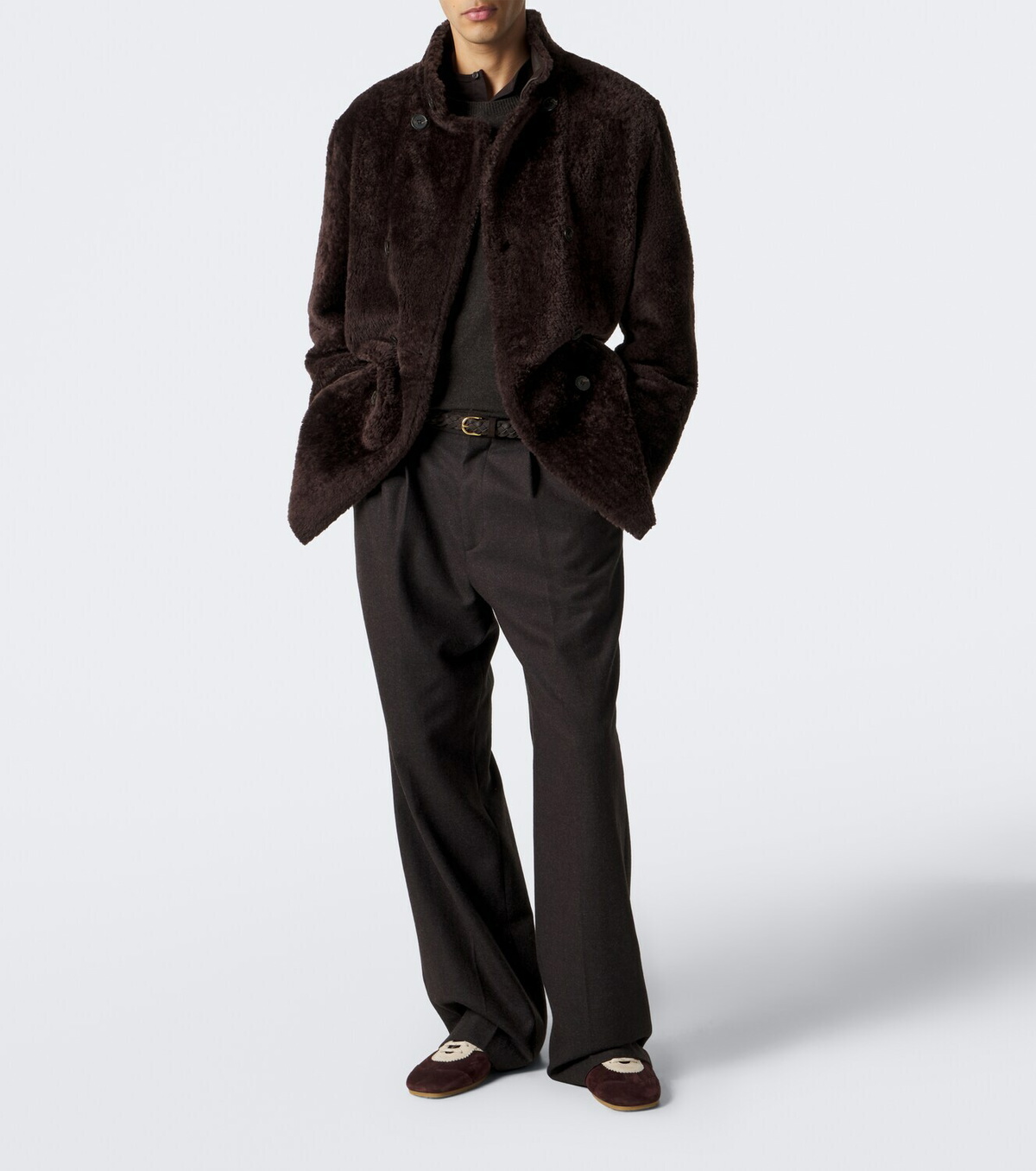 Arma Caleb reversible shearling and leather coat