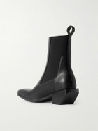 Rick Owens - Waxed-Leather Chelsea Boots - Black