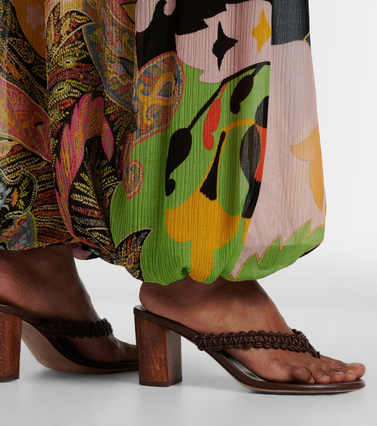 Gianvito Rossi Braided leather thong sandals