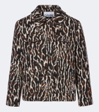 Ganni Leopard-print jacquard jacket