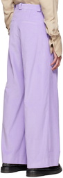 King & Tuckfield Purple Wide Leg Trousers