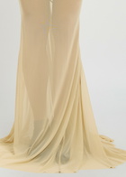 Rick Owens Temple Panelled Stretch-tulle Gown Sand