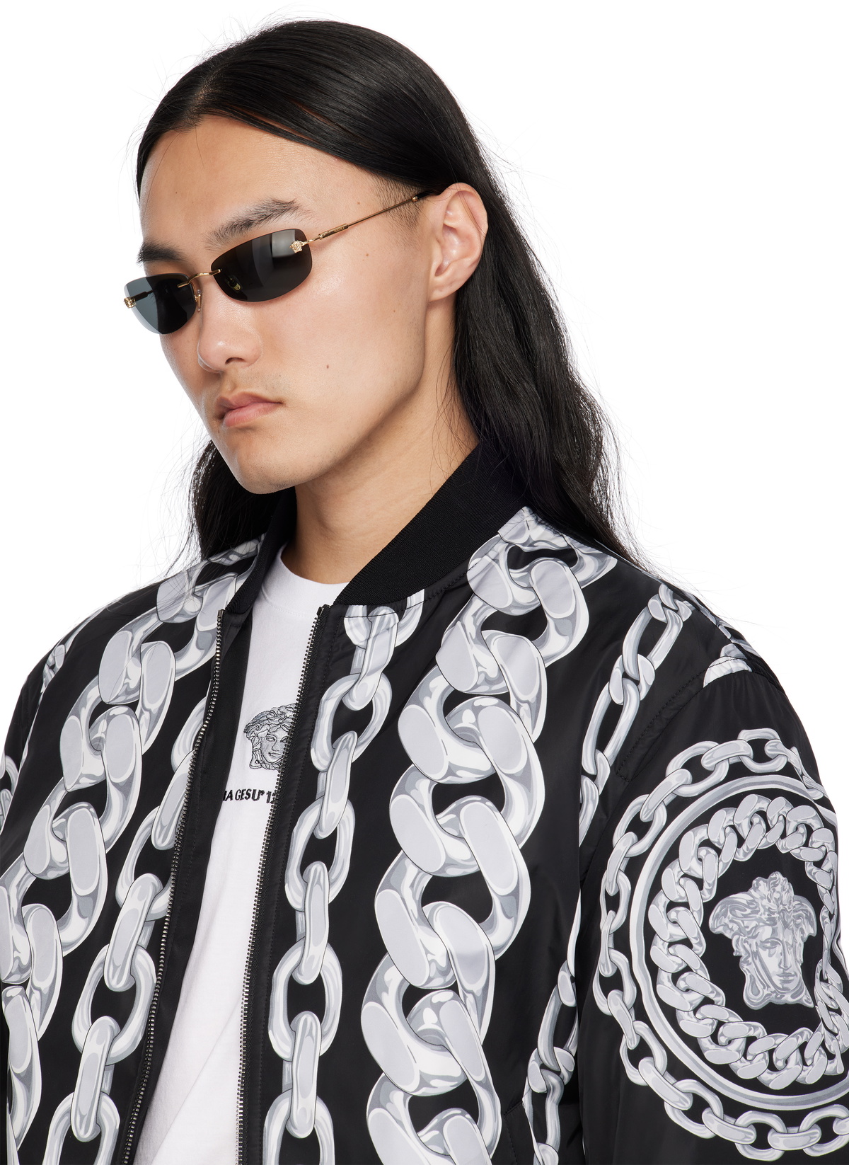 Versace Black & Gold Runway Sunglasses Versace