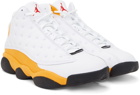 Nike Jordan White & Yellow 13 Retro Sneakers