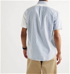 J.Press - Irving Button-Down Collar Striped Cotton-Seersucker Shirt - Blue