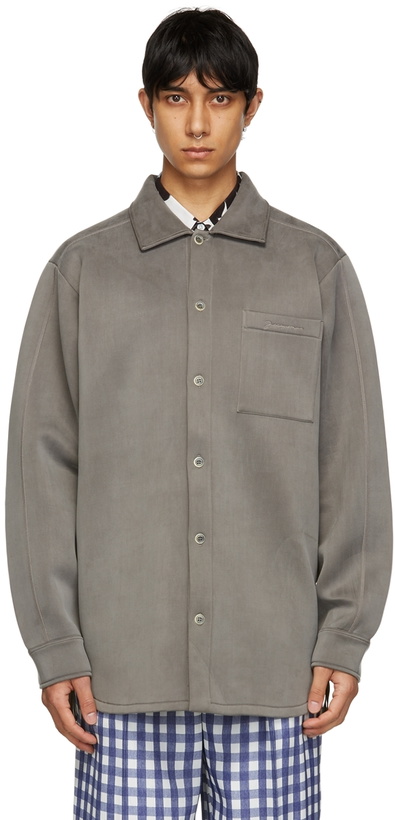 Photo: Jacquemus Grey 'La Chemise Guimauve' Shirt